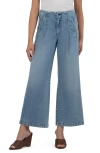 Kut From The Kloth Meg Patch Pocket Mid Rise Ankle Wide Leg Jeans