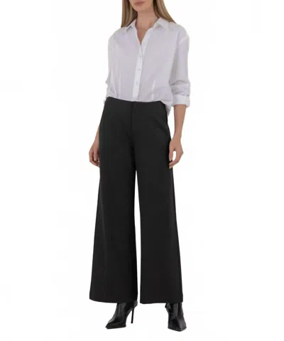 Kut From The Kloth Meg Ponti High Rise Wide Leg Trouser In Charcoal In Pink