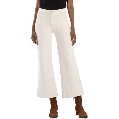 Kut From The Kloth Meg Seamed High Waist Ankle Flare Jeans In Sand