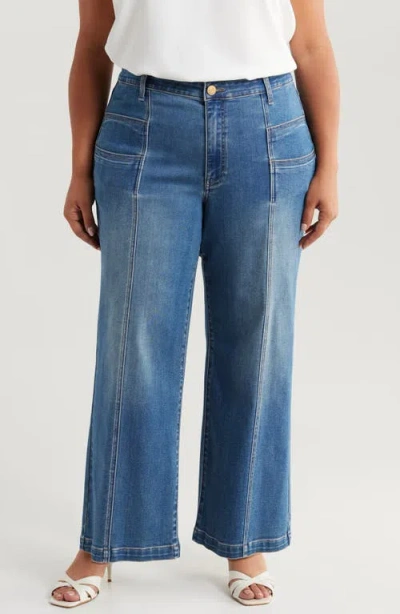 Kut From The Kloth Meg Seamed Patch Pocket High Waist Wide Leg Jeans In Exceeded