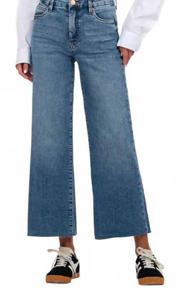 Kut From The Kloth Meg Wide Leg Denim Jeans In Gripping In Blue