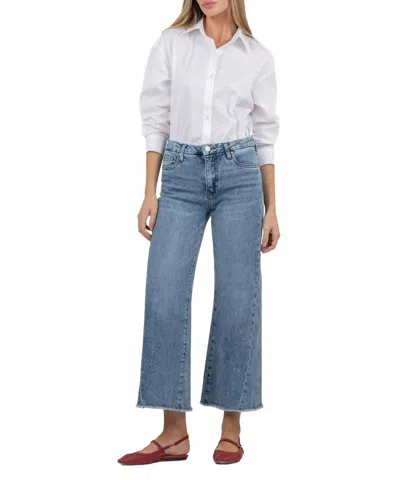 Kut From The Kloth Meg Wide Leg Jean In Defiant Wash In Blue