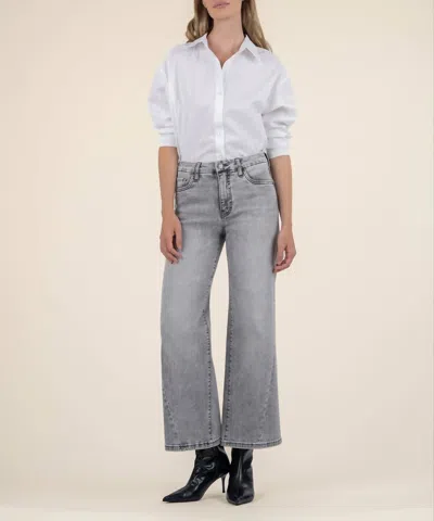 Kut From The Kloth Meg Wide Leg Jeans In Stride W/grey Base Wash