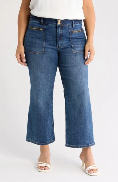 Kut From The Kloth Meg Zip Pocket Ankle Wide Leg Jeans In Learning