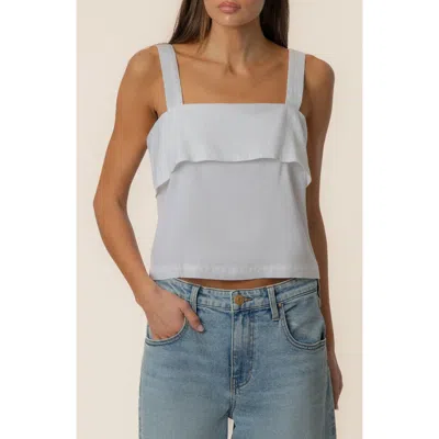 Kut From The Kloth Melanie Crop Linen & Cotton Blend Tank In White