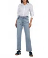 Kut From The Kloth Melissa High Rise Straight Leg Jeans In Steadfast In White