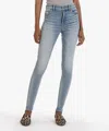 Kut From The Kloth Mia High Rise Fab Ab Slim Fit Jean In Attributes Wash In Blue