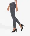 Kut From The Kloth Mia High Rise Fab Ab Slim Fit Skinny In Snakeskin Black In Multi
