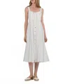 Kut From The Kloth Midi Slip Dress In Blue/cream In White
