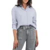 Kut From The Kloth Milla Crop Shirt In White/blue