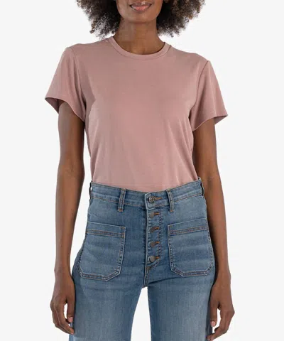 Kut From The Kloth Modal Relaxed Fit Top In Mauve Rose In Pink