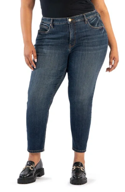 Kut From The Kloth Naomi Fab Ab High Waist Crop Slim Straight Leg Jeans In Replaced
