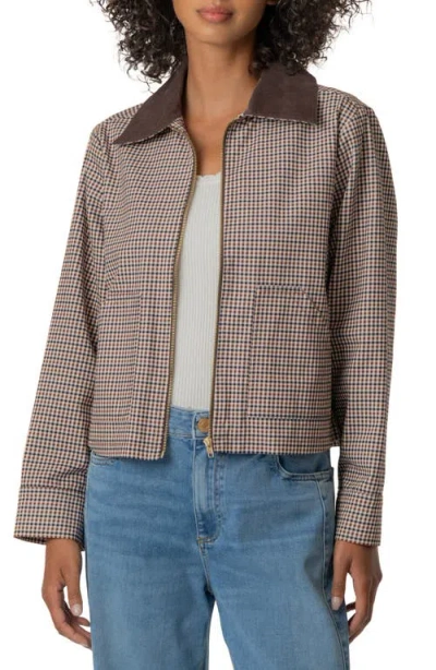 Kut From The Kloth Natalia Cotton Twill Jacket In Brown