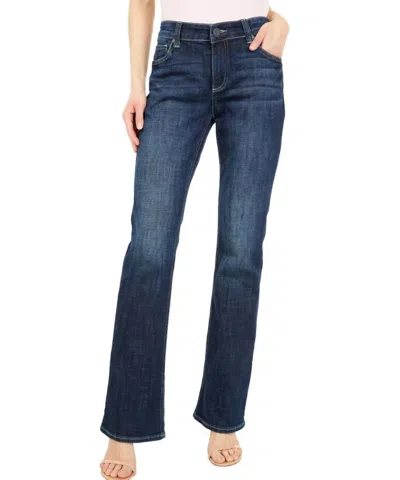 Kut From The Kloth Natalie Boot Cut Jeans In Monitored In Blue