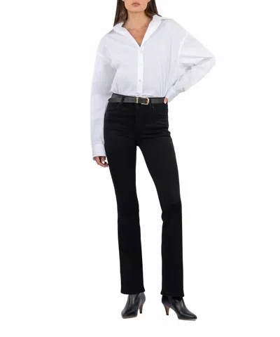 Kut From The Kloth Natalie High Rise Bootcut Jeans In Black In White