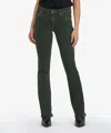 KUT FROM THE KLOTH NATALIE MID RISE BOOT CUT JEAN IN DEEP FORREST