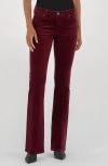 Kut From The Kloth Natalie Mid Rise Bootcut Corduroy Pants In Burgundy