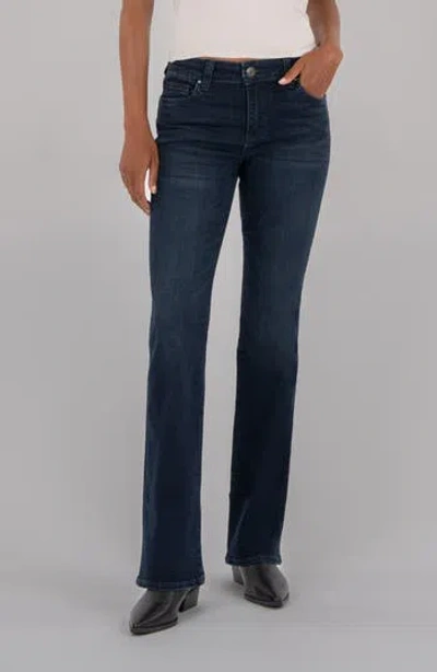 Kut From The Kloth Natalie Mid Rise Flare Jeans In Blue