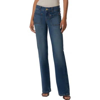 Kut From The Kloth Natalie Patch Pocket Mid Rise Flare Jeans In Blue