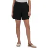 Kut From The Kloth Nicole Pull-on Linen Blend Shorts In Black