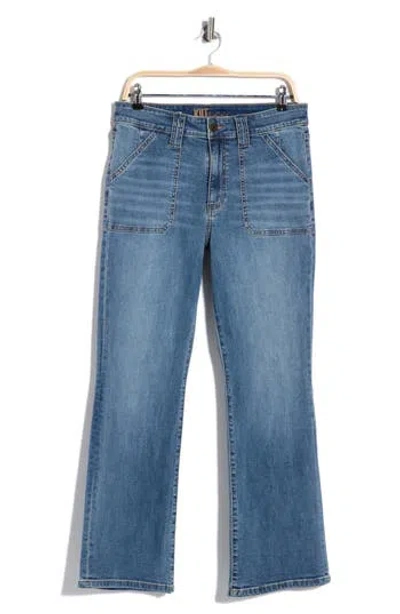 Kut From The Kloth Nikki High Rise Kick Flare Stretch Jeans In Maple