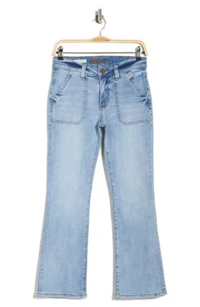 Kut From The Kloth Nikki Mid Rise Ankle Flare Jeans In Blue