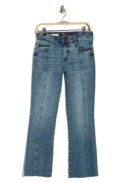 Kut From The Kloth Nikki Raw Ankle Flare Leg Jeans In Blue