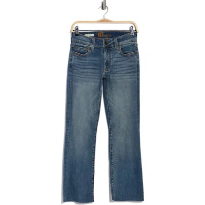Kut From The Kloth Nikki Raw Hem Ankle Flare Leg Jeans In Blue