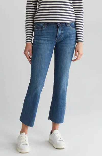 Kut From The Kloth Nikki Raw Hem Low Rise Kick Flare Jeans In Belladonna W/ Dk