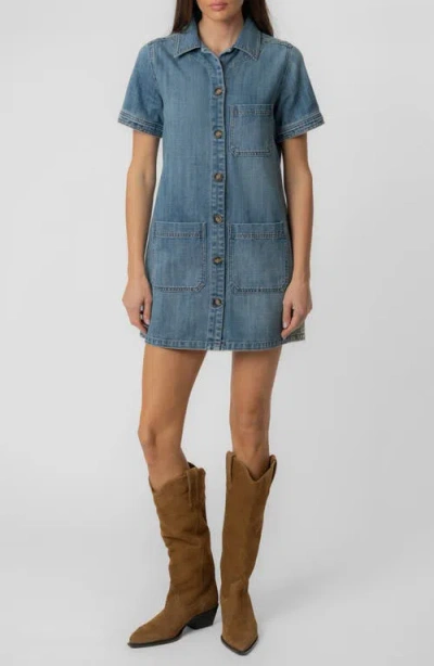 Kut From The Kloth Parker Denim Shirtdress In Blue