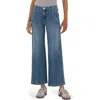 Kut From The Kloth Patch Pocket Mid Rise Ankle Wide Leg Jeans In Blue