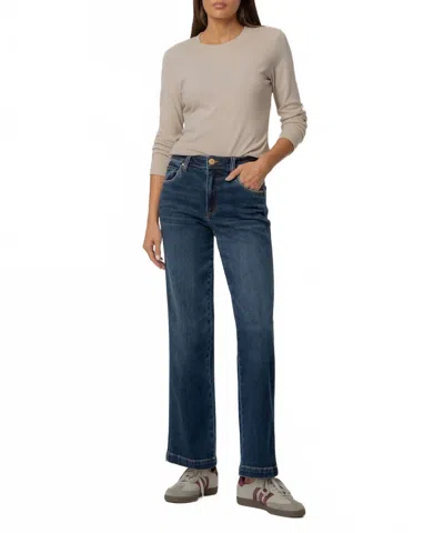 Kut From The Kloth Pattie High Rise Straight Leg Jeans In Happy In Blue