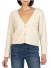 Kut From The Kloth Petra Button Down Crop Cardigan In Ivory In Neutral