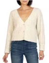 Kut From The Kloth Petra Button Down Crop Cardigan In Ivory In White