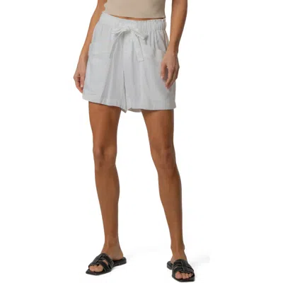 Kut From The Kloth Preston High Waist Linen Blend Shorts In White