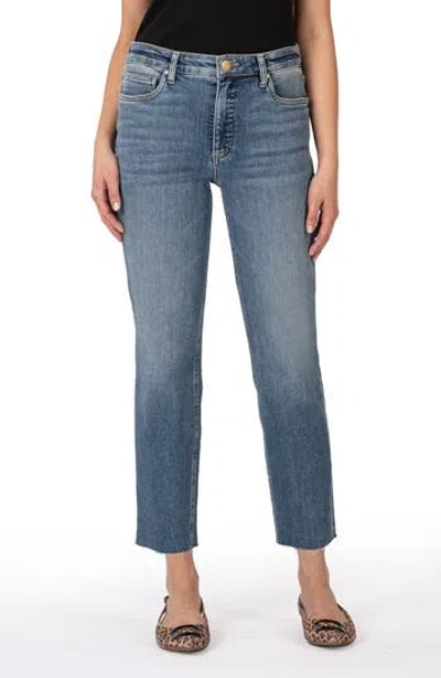 Kut From The Kloth Rachael Fab Ab High Waist Crop Mom Jeans In Blue