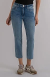 Kut From The Kloth Rachael Fab Ab Raw Hem High Waist Crop Mom Jeans In Blue