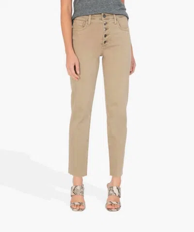 Kut From The Kloth Rachael Hi Rise Mom Jean In Tan In Brown