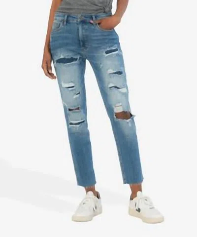 Kut From The Kloth Rachael High Rise Fab Ab Mom Jean In Revolution In Blue