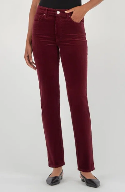 Kut From The Kloth Rachael High Waist Corduroy Mom Jeans In Burgundy