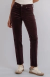 Kut From The Kloth Rachael High Waist Corduroy Mom Jeans In Burgundy