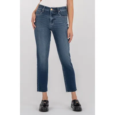 Kut From The Kloth Rachael Raw Hem Mid Rise Mom Jeans In Blue