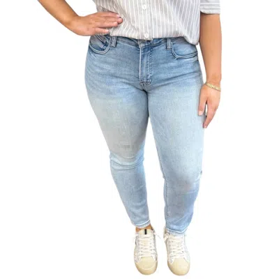 Kut From The Kloth Rachel High Rise Fab Ab Mom Jeans In Light Wash In Blue