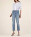 Kut From The Kloth Rachel High Rise Mom Jean In Recognition With Med Base Wash In Blue