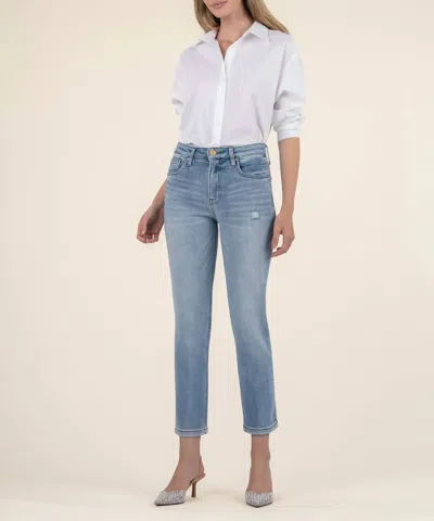 Kut From The Kloth Rachel High Rise Mom Jean In Recognition With Med Base Wash In Blue