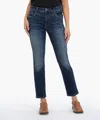Kut From The Kloth Reese High Rise Fab Ab Regular Hem Ankle Straight Jeans In Enchantment In Multi