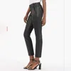 Kut From The Kloth Reese Ankle Straight Coated Denim In Black