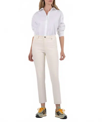 Kut From The Kloth Reese Ankle Straight Jeans In Ecru In White