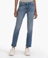 Kut From The Kloth Reese Ankle Straight Leg Jeans In Prestige Wash In Multi