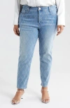 Kut From The Kloth Reese Diamond High Waist Ankle Slim Straight Leg Jeans In Gifted